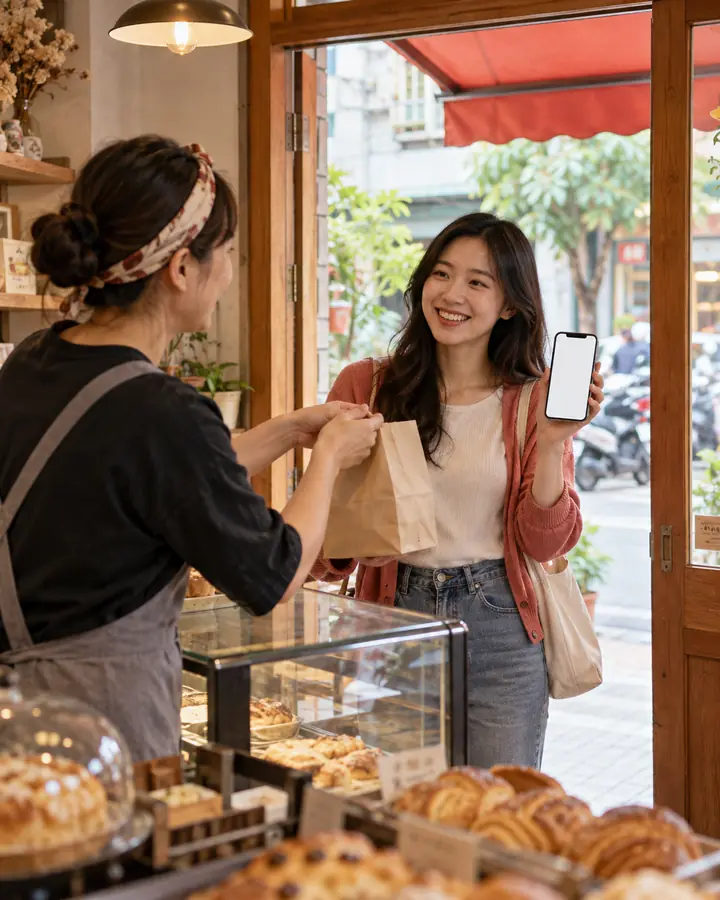 顧客收到活動資訊後再次回到店家